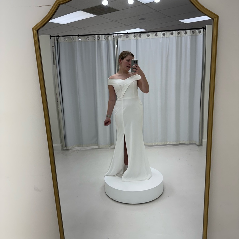 Elegant Off-Shoulder White Dress